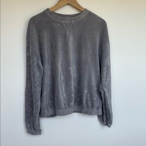 Gray Soft Courdoroy Sweater